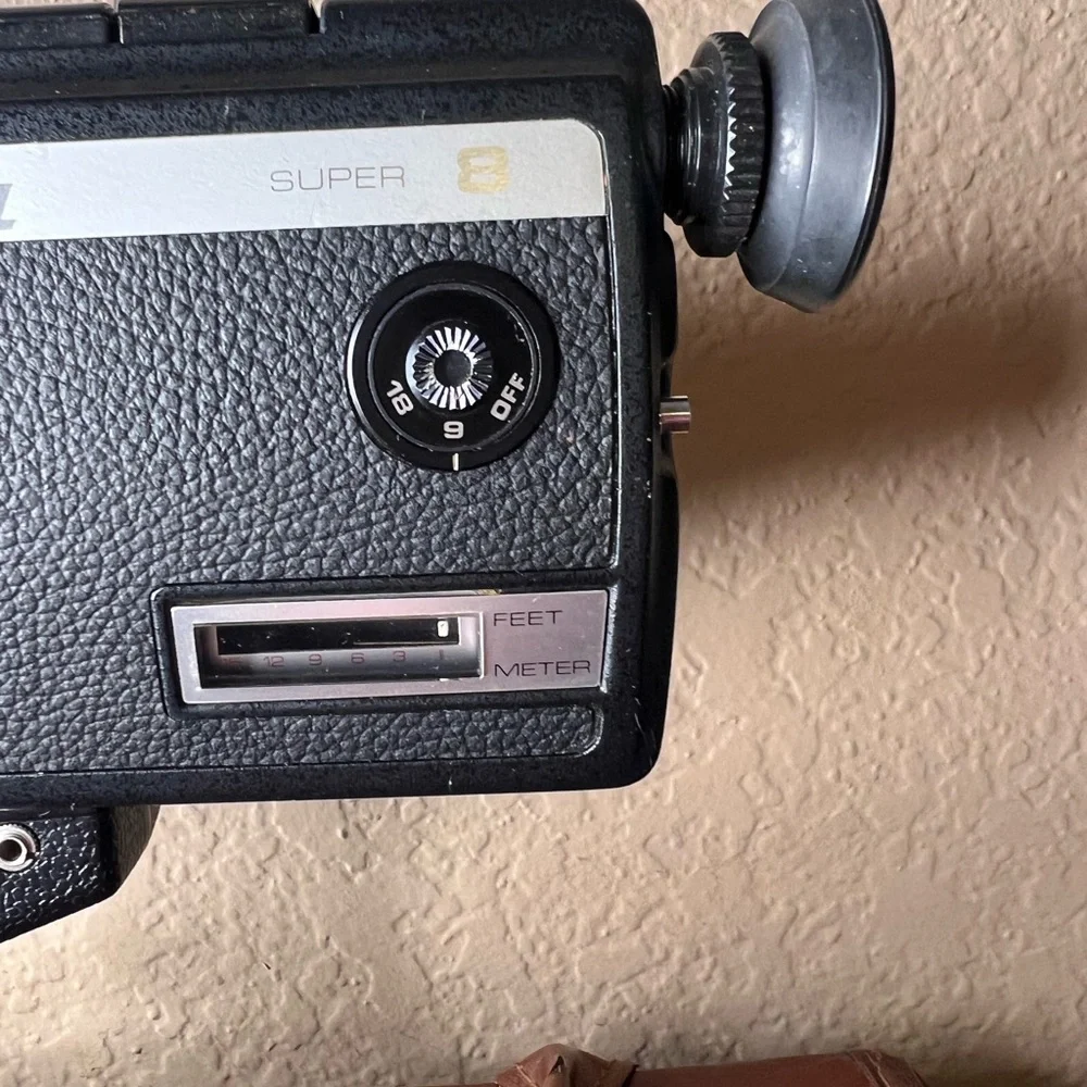 Vintage Focal XL-303 Super 8 Movie Camera with Case | Mid-Century Film Decor
